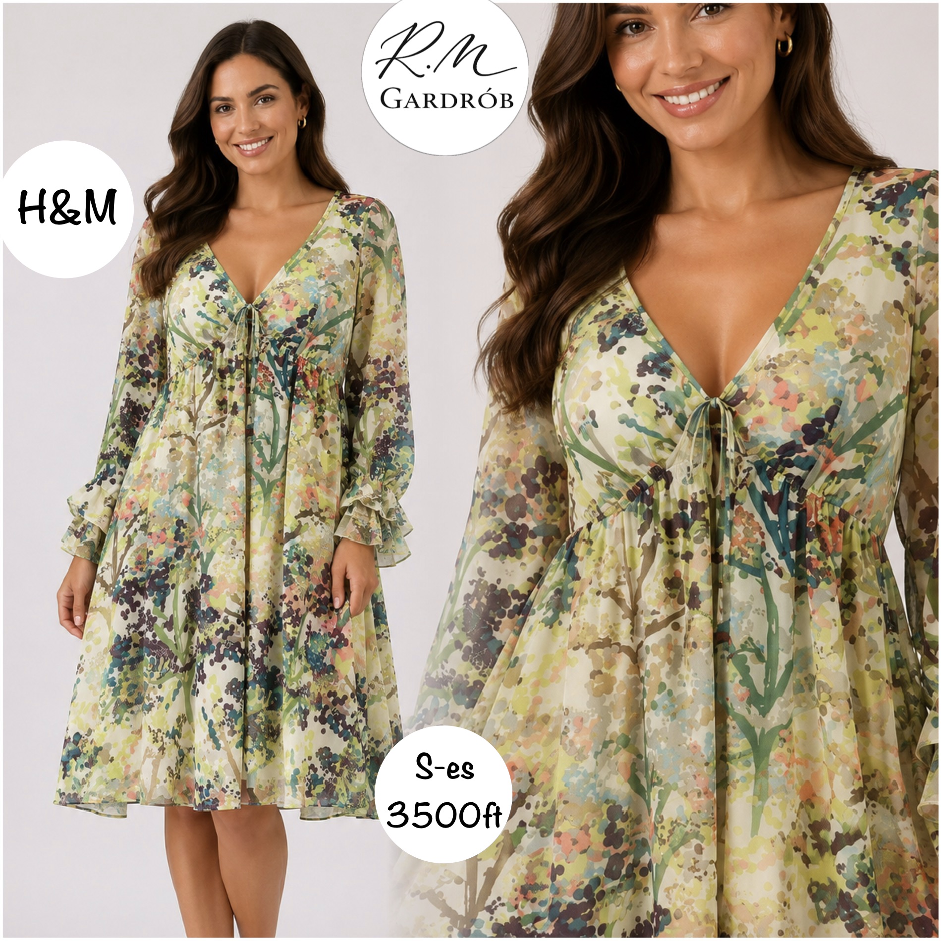 H&M mintás ruha